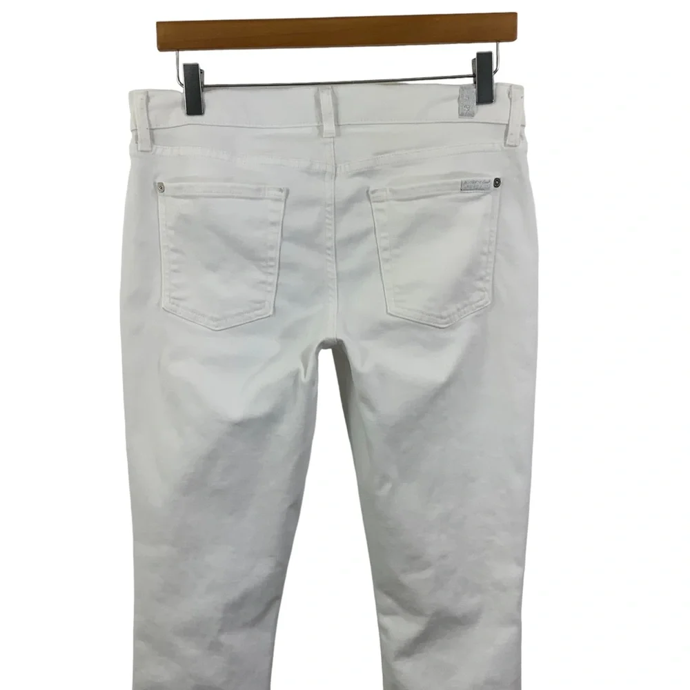 7 FOR ALL MANKIND The Skinny White Skinny Jeans With Stretch White Jeans G13 - Picture 3 of 11